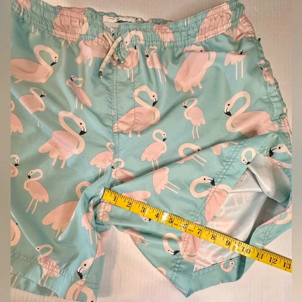 Trinity Coast Men’s Pink Flaming Baby Blue Swim Trunks Liner Size‎ XL Pre-Owned